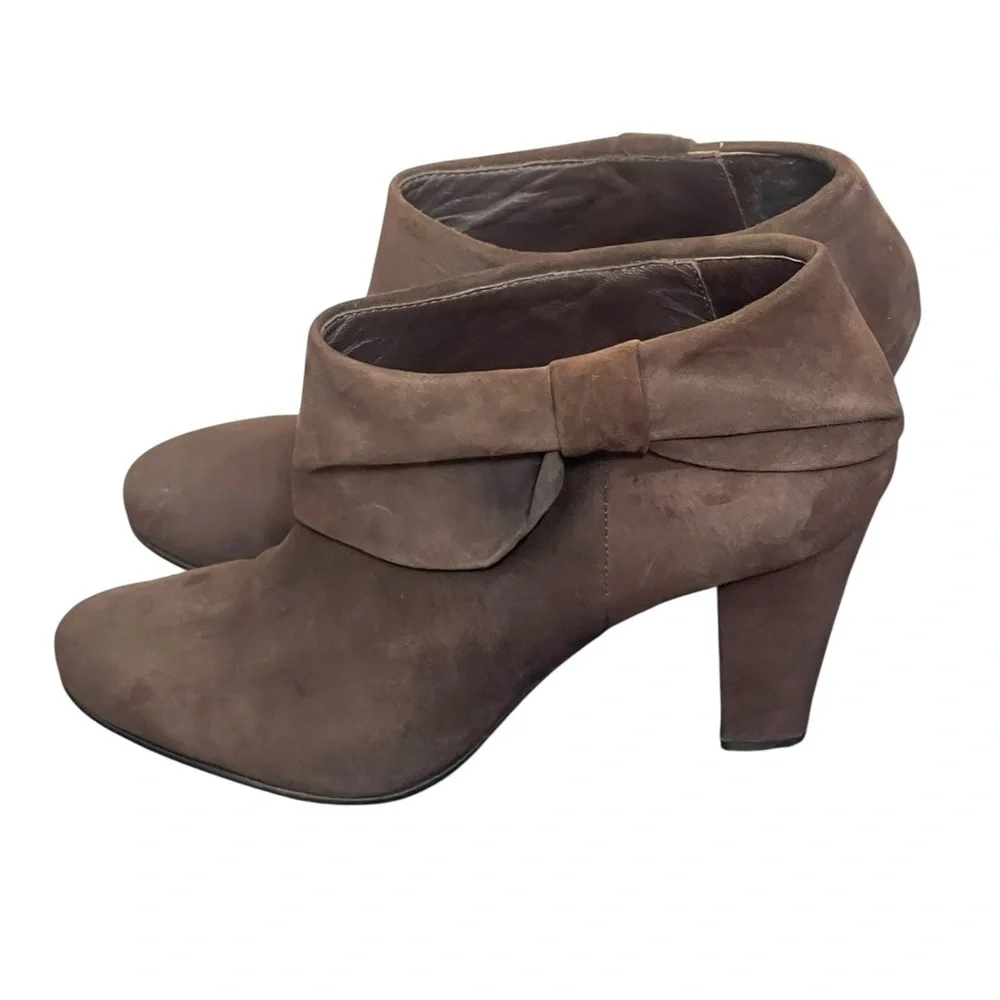 Kate Spade Chocolate Suede Heeled Booties size 9.5M